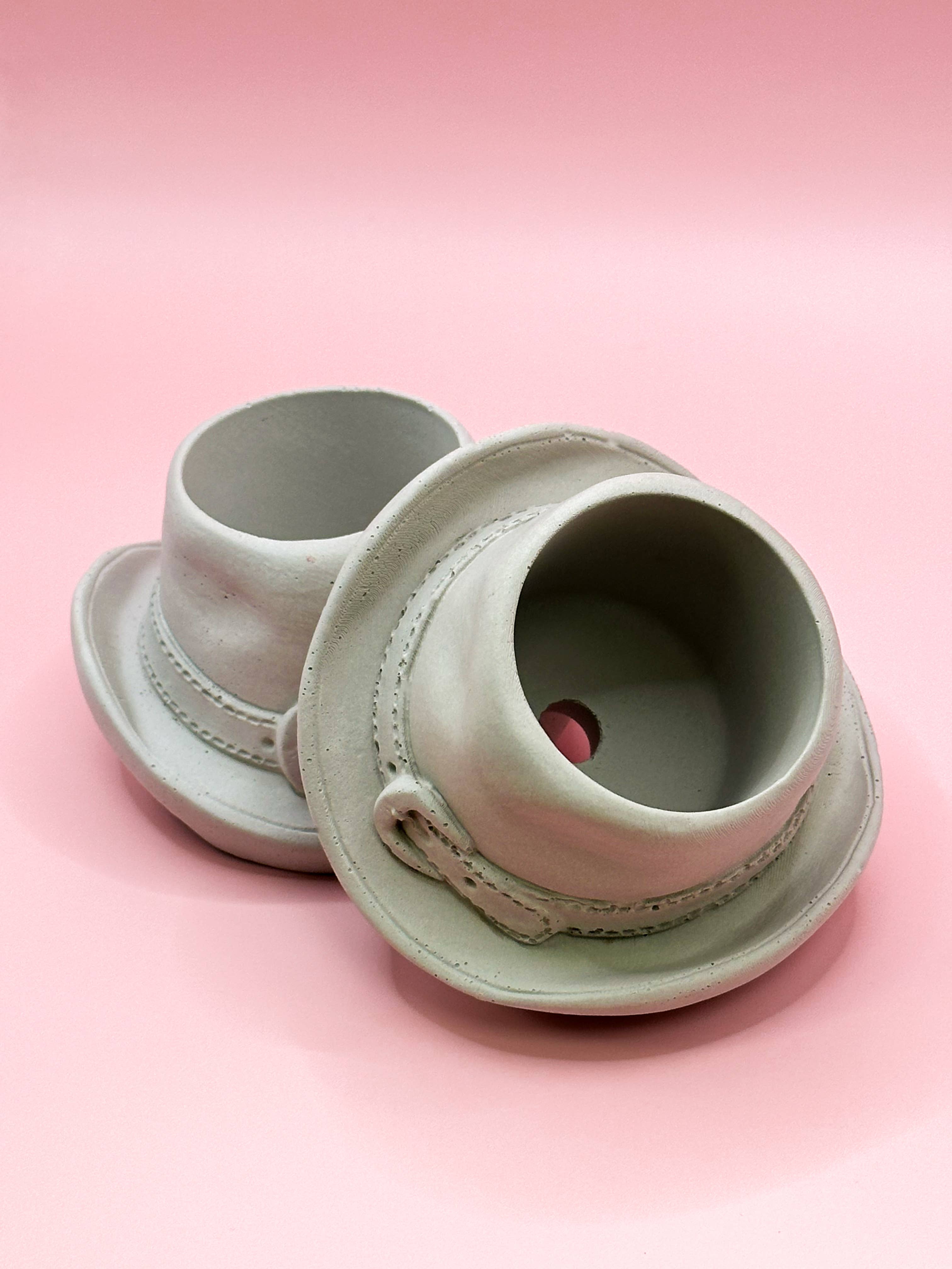 Cowboy Hat Concrete Planter | Western Cowgirl Plant Pot