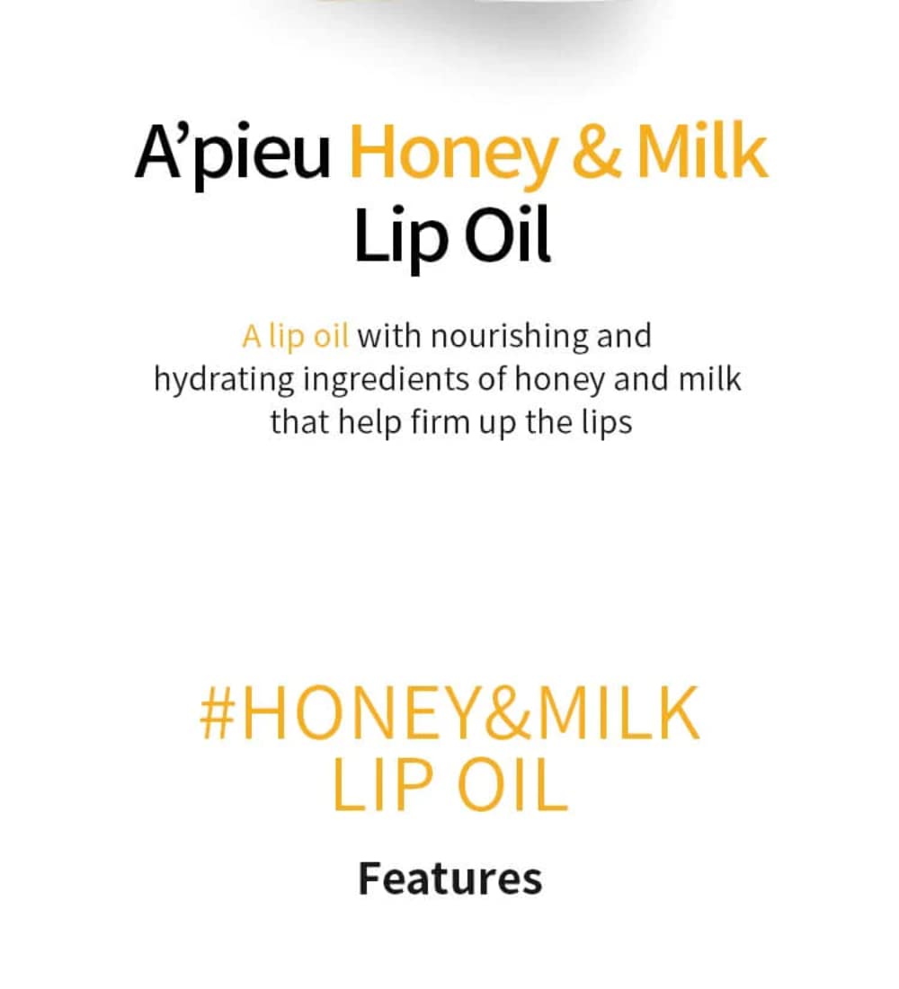A'PIEU Honey & Milk Nourishing Lip Oil