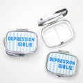 Funny Pill Box Compact Mirror Mental Health Gift Case