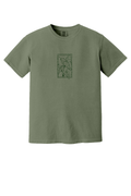 Alocasia Plant Stamp T-Shirt - Dark Green