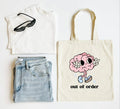 Out of Order Tote Bag Cute Brain Funny Mental Health Gift
